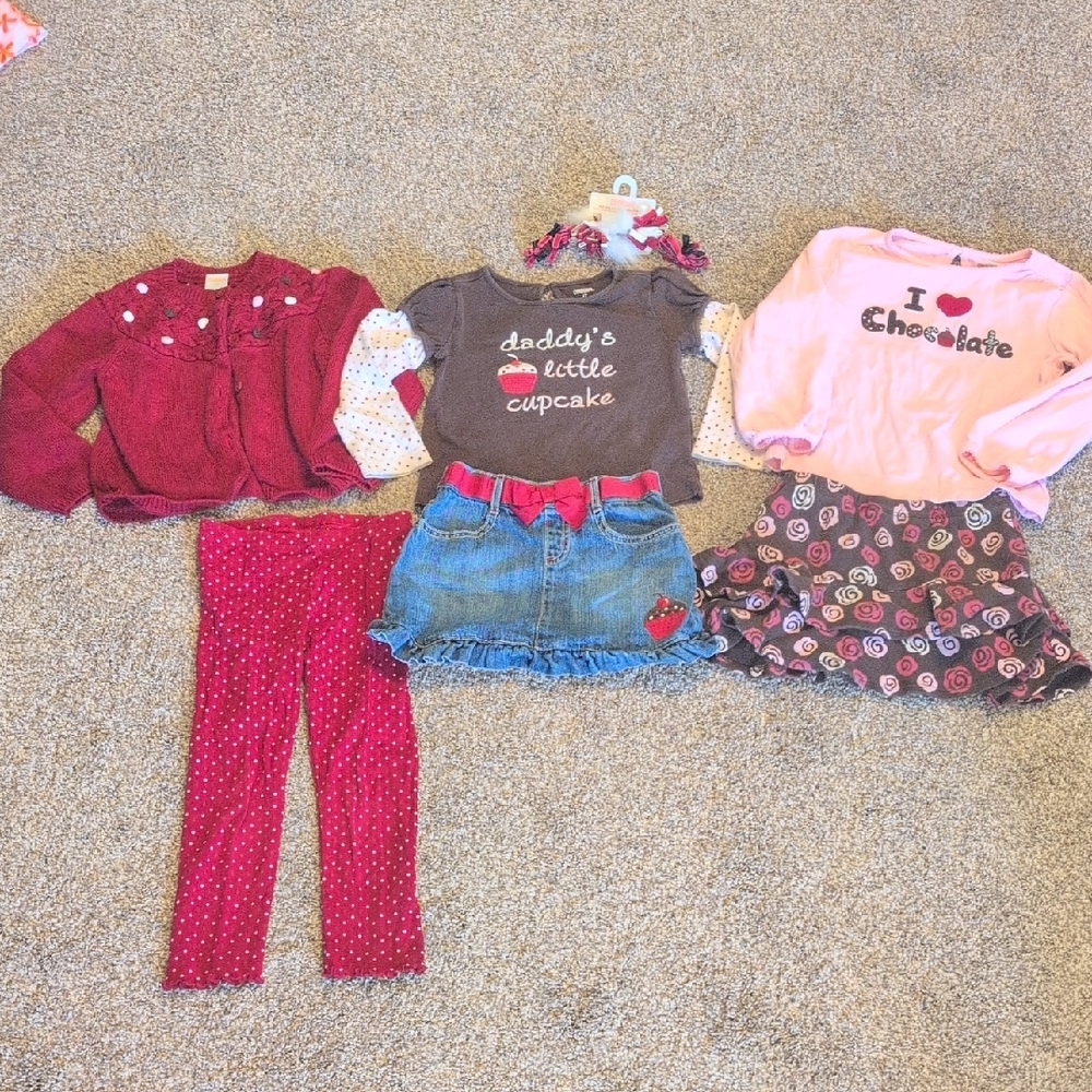 Gymboree Valentine Collection Vintage 4/4t Cupcake Chocolate Theme